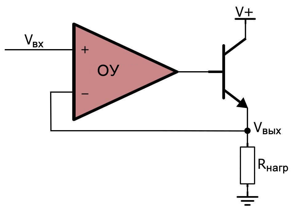 Схема операционного усилителя на транзисторах